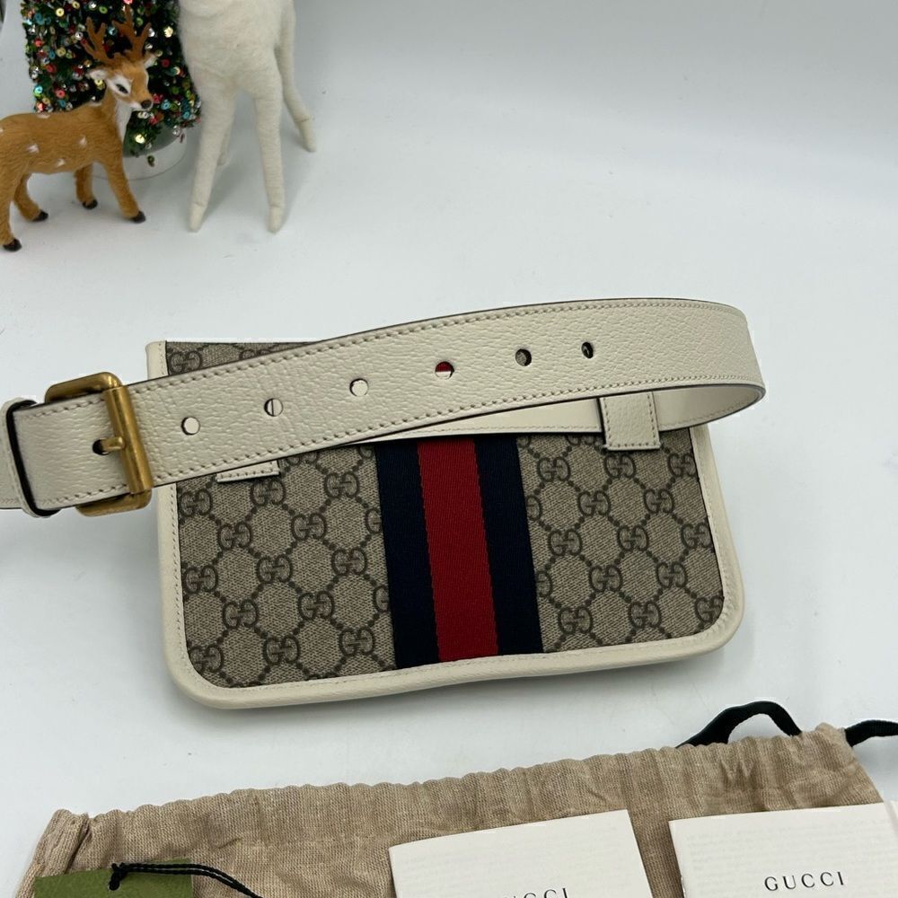 Women’s Gucci brown/white GG canvas web Ophedia  Belt bag 80cm/32” adjustable - Picture 5 of 15